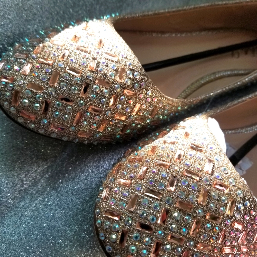 Bella luna Rhinestone shoes size 10